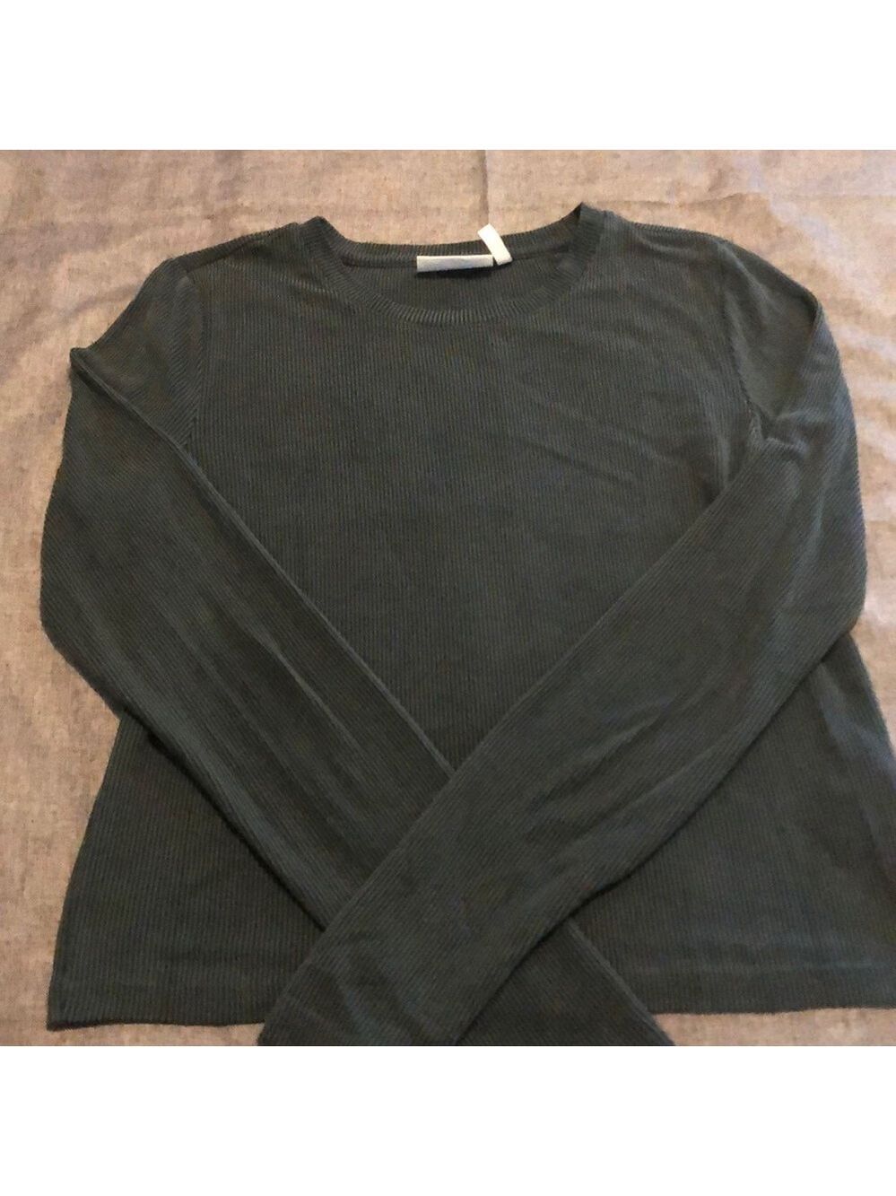 Weekday Long Sleeved Ribber Tee, Size S
